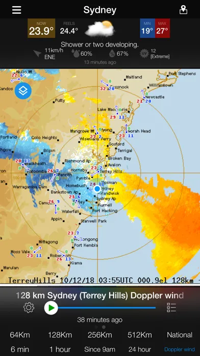 Capturas de tela do AUS Radar: WeatherAlert