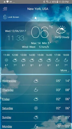 Weather app স্ক্রিনশট