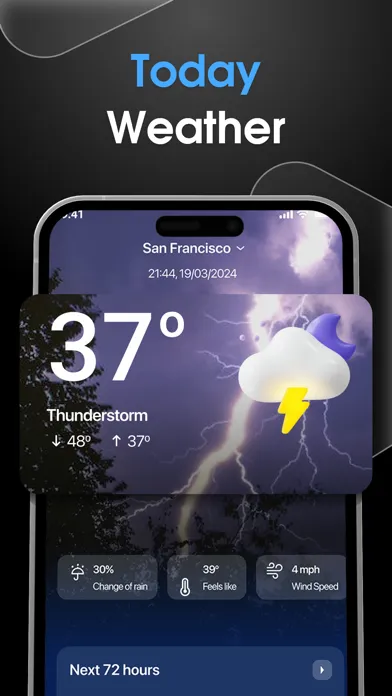 Captures d'écran de Weather Plus: Radar & Forecast