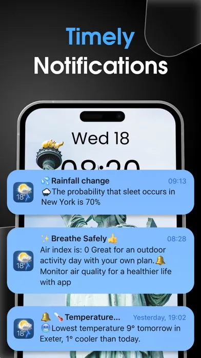 Captures d'écran de Weather Plus: Radar & Forecast