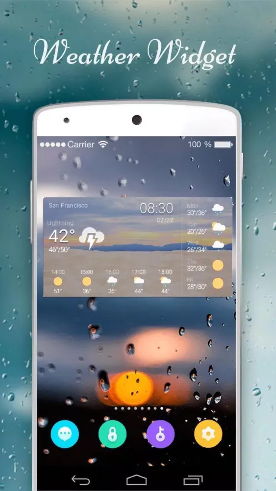 Weather Clock Widget Beach Screenshots