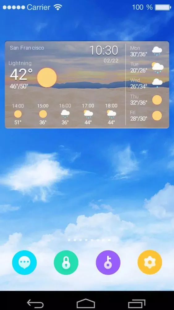 Weather Clock Widget Beach Screenshots