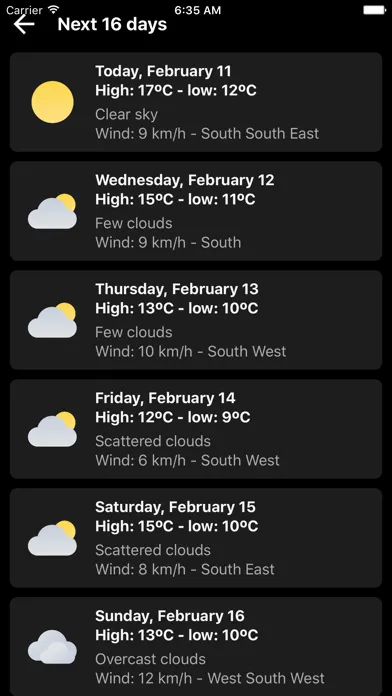 WeatherLike: Weather Forecast应用截图