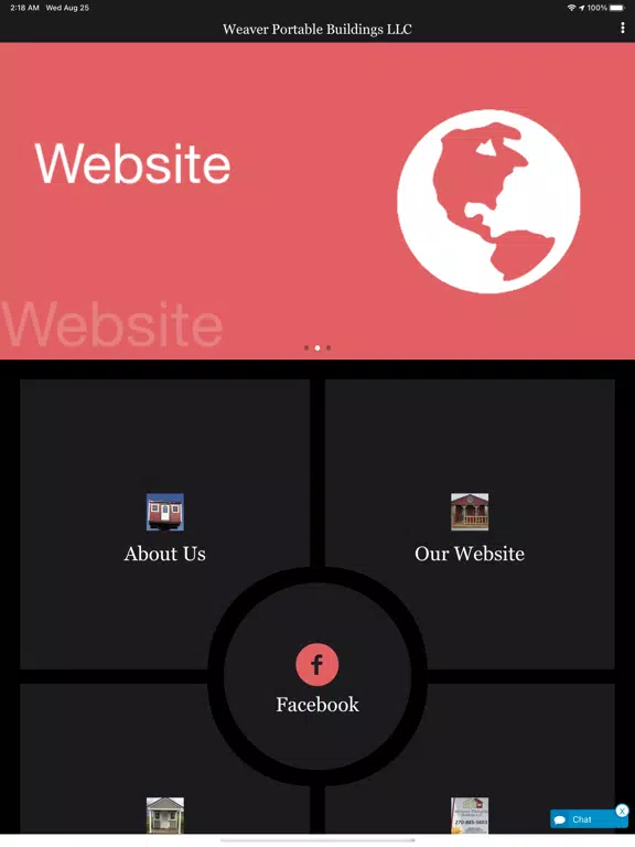 Weaver Portable Buildings iPad  Screenshots
