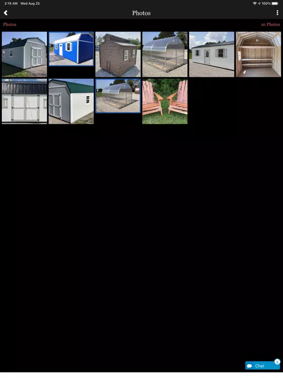 Weaver Portable Buildings iPad  Screenshots