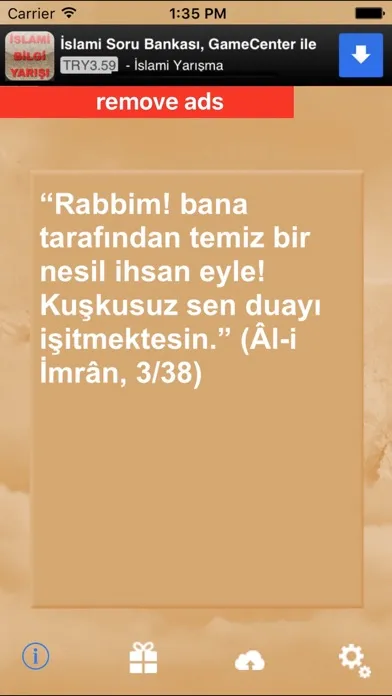 Ảnh chụp màn hình của Günün Duası