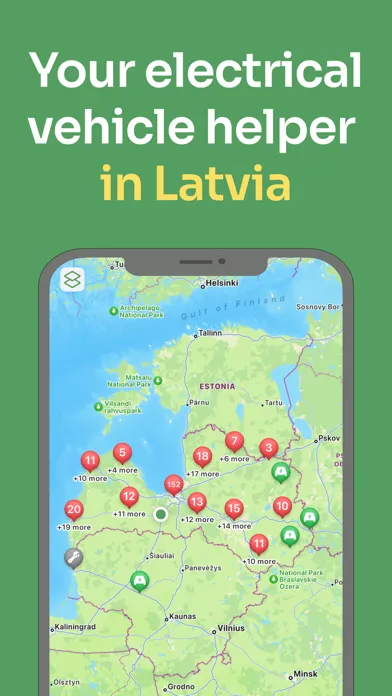 ภาพหน้าจอของ EV Helper Latvia