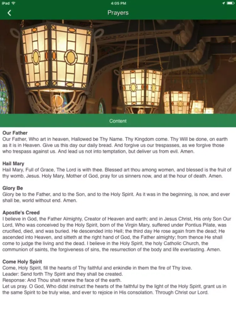 Tangkapan layar Old St. Patrick's Chicago iPad 