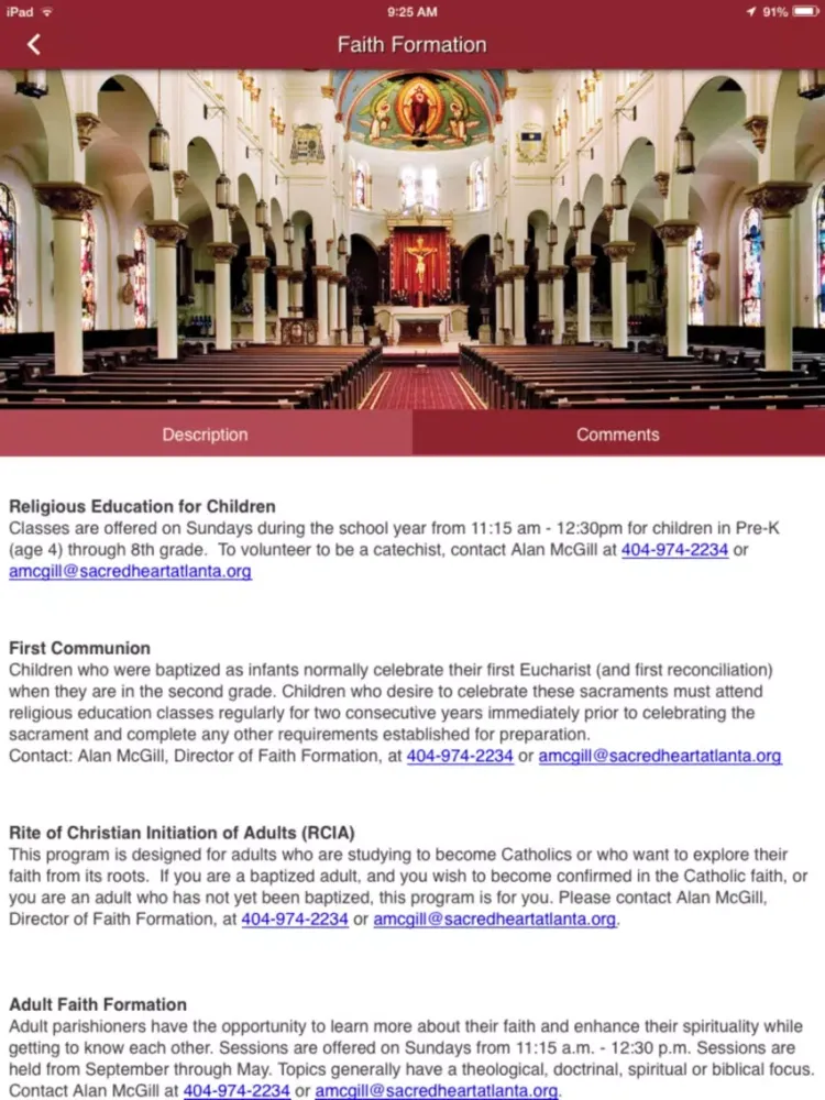 Capturas de pantalla de Basilica Sacred Heart Atlanta iPad 