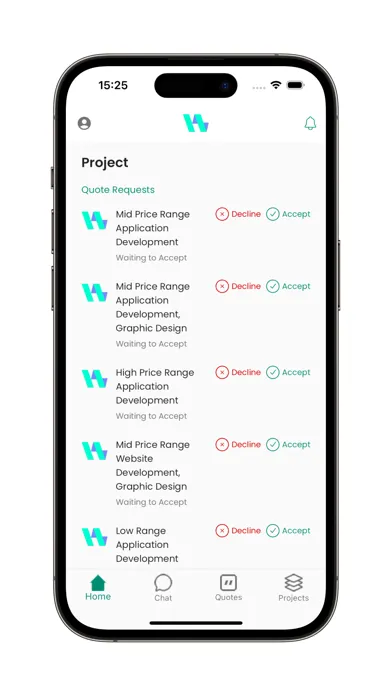 Screenshot di WebAppChoice Admin