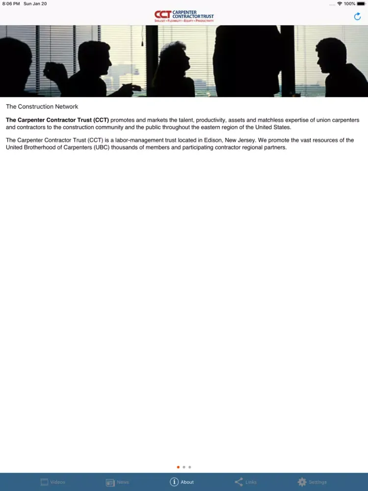 ภาพหน้าจอของ CCT App iPad 