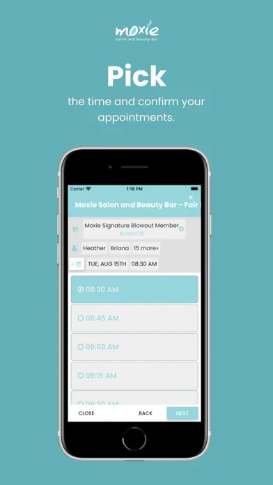 Capturas de pantalla de Moxie Salon and Beauty Bar