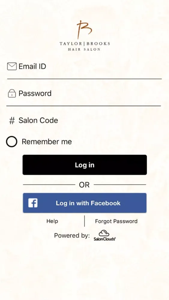 Ảnh chụp màn hình của Taylor Brooks Hair Salon Team App