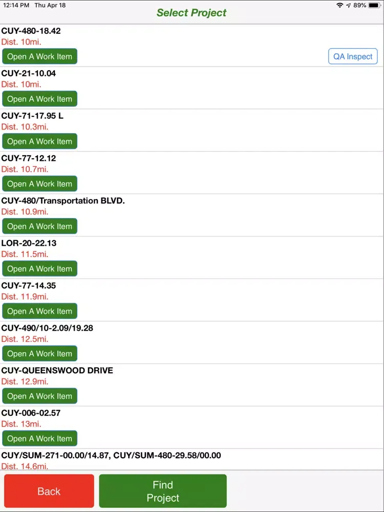 Zrzuty ekranu SWPPPTrack LTIS DE QA iPad 
