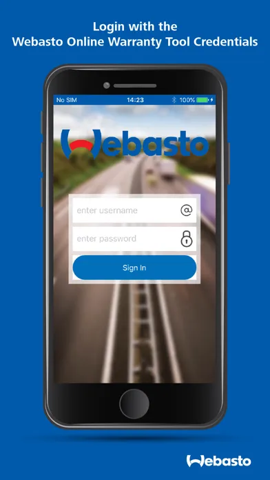 Captures d'écran de Webasto Service App