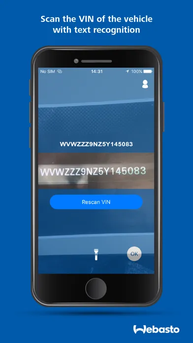 Captures d'écran de Webasto Service App