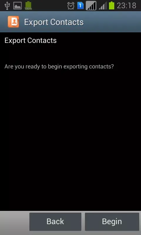 Screenshot di Export Contacts