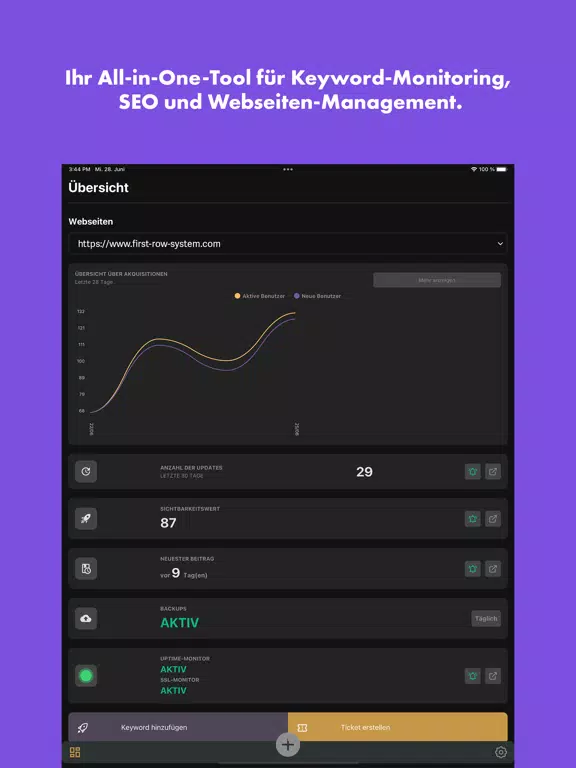 Screenshot di First Row System iPad 
