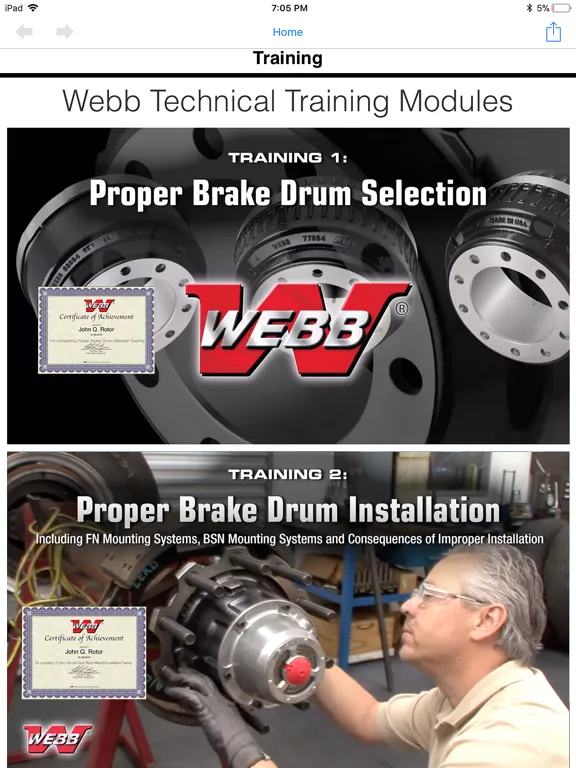 Capturas de pantalla de Webb Wheel Products iPad 