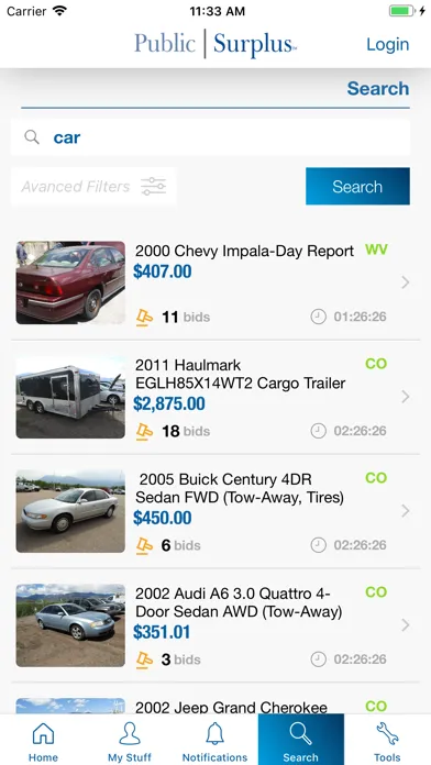Public Surplus Buyers App سکرین شاٹس