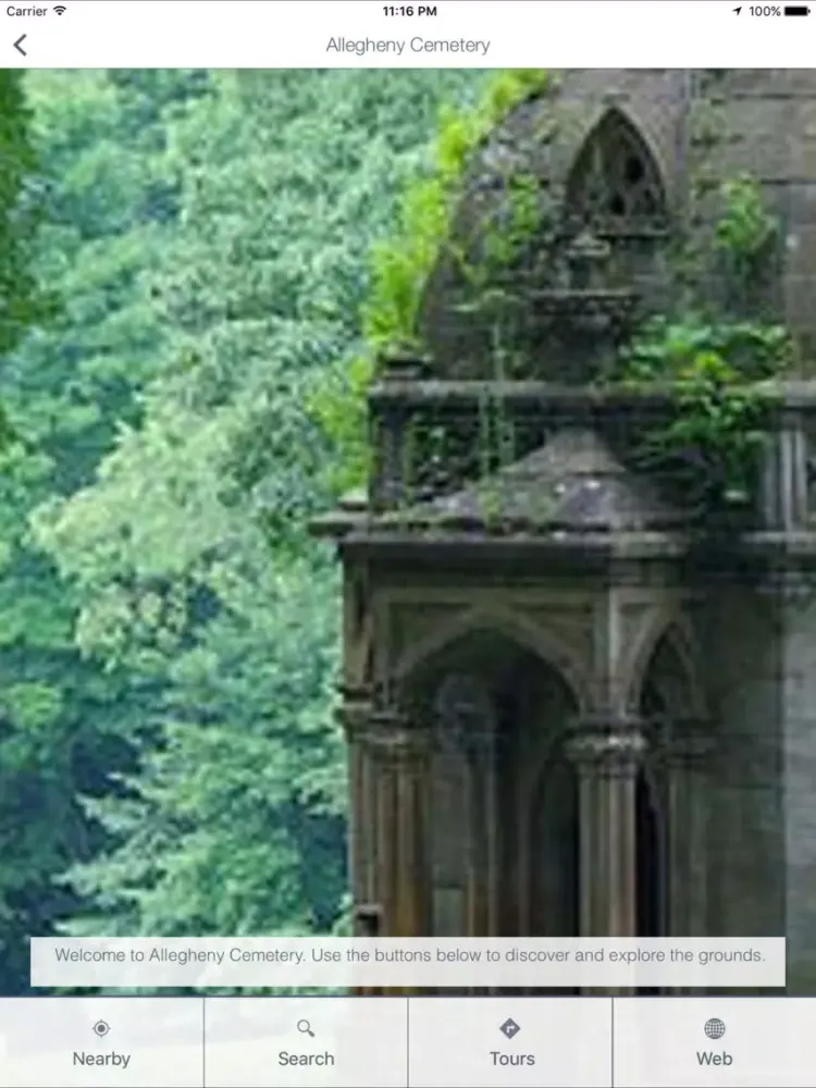 ภาพหน้าจอของ Allegheny Cemetery iPad 