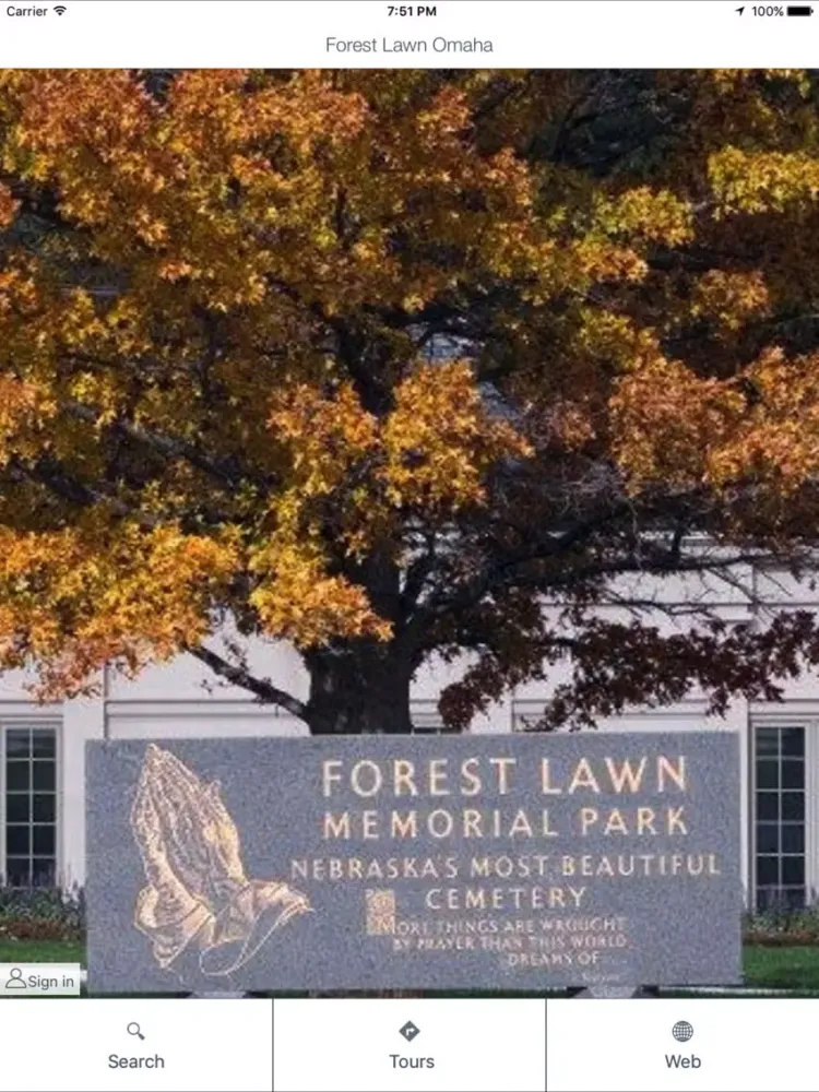 Tangkapan layar Forest Lawn Omaha iPad 