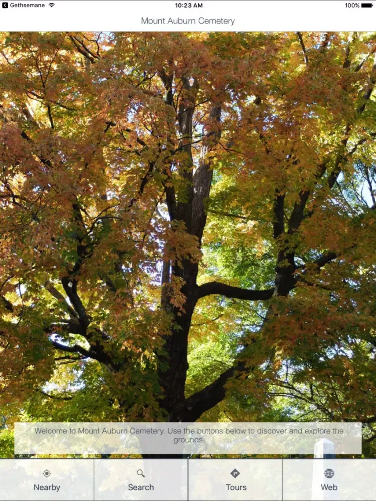 Capturas de tela do Mount Auburn Cemetery iPad 