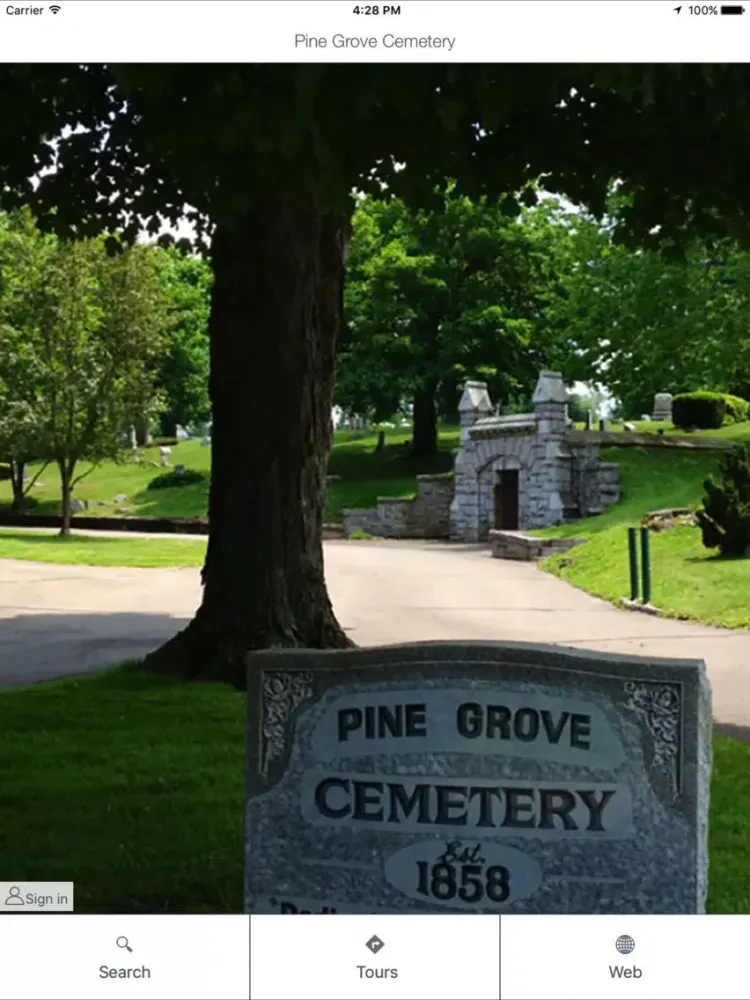 Capturas de pantalla de Pine Grove Cemetery iPad 