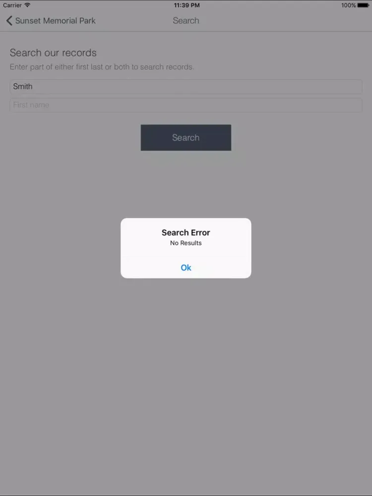 Ảnh chụp màn hình của Sunset Memorial Park French iPad 
