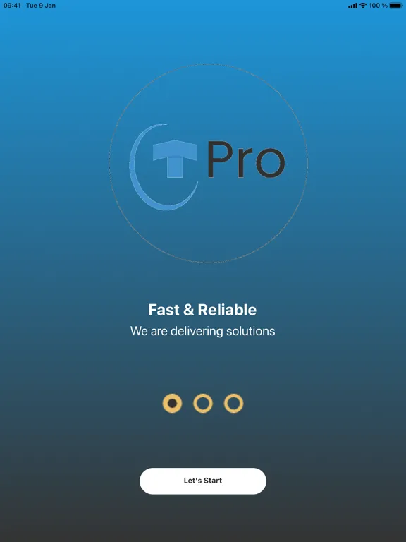 ภาพหน้าจอของ TransitPro iPad 