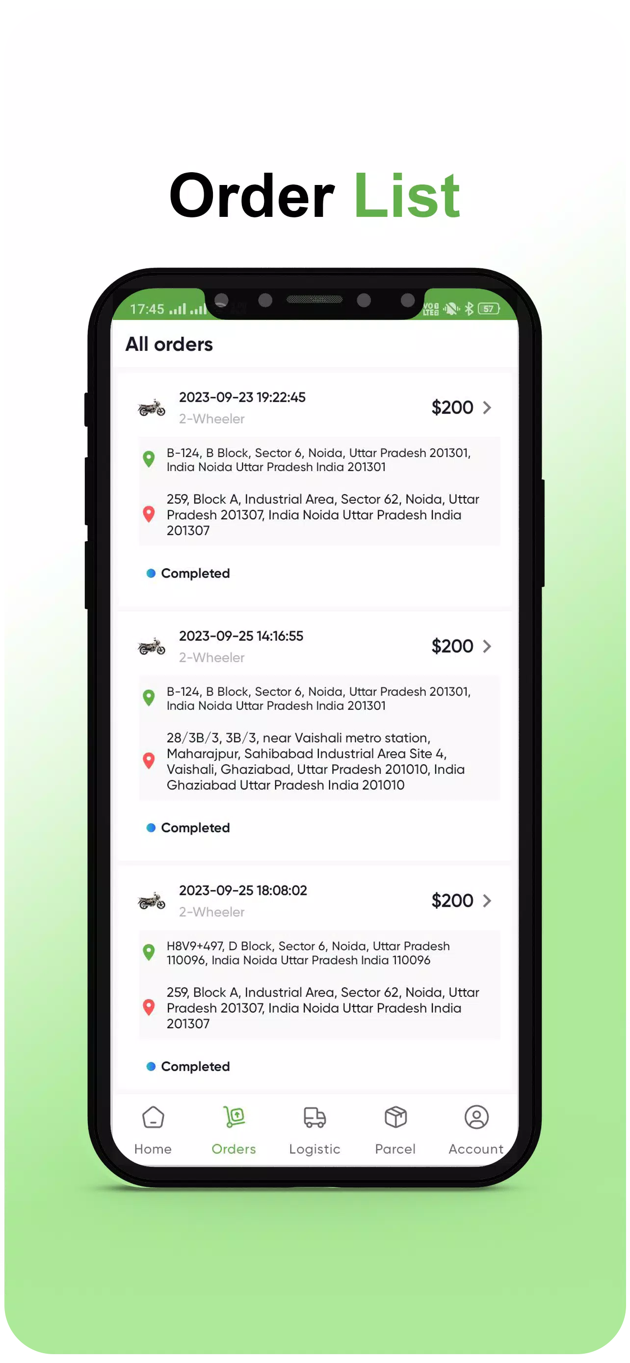 Green Moves-Parcel & Logistics Screenshots