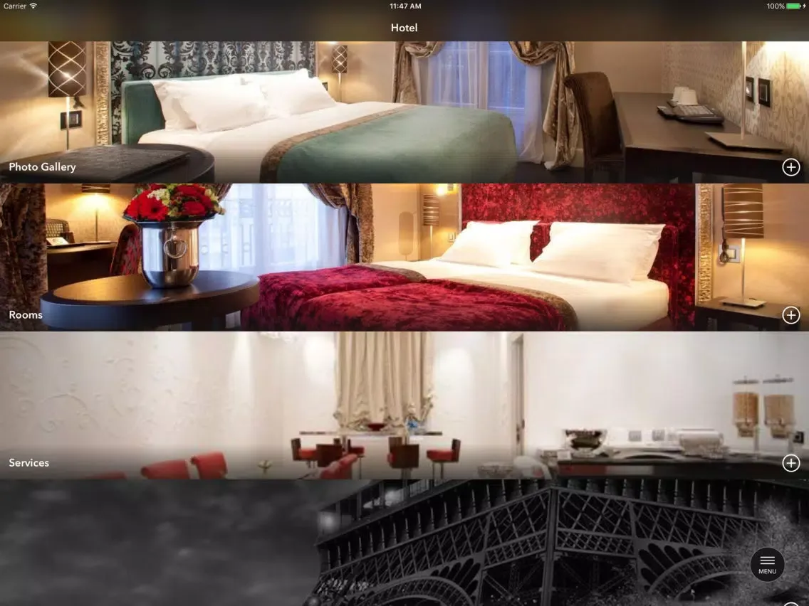 Hotel Ares Paris iPad  Screenshots