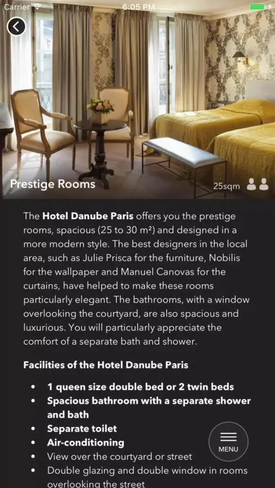 Zrzuty ekranu Hotel du Danube Paris