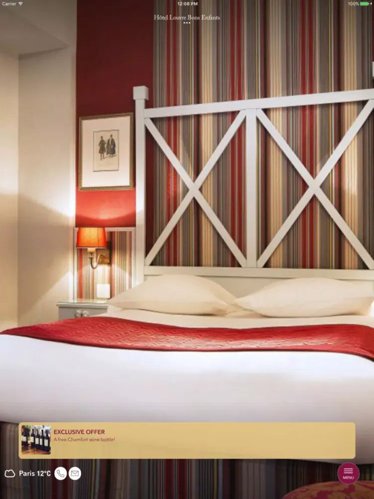 Capturas de tela do Hotel Louvre Bons Enfants Paris iPad 