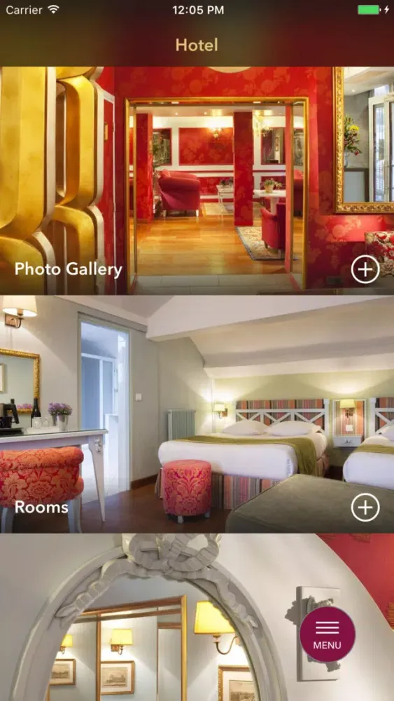 Capturas de tela do Hotel Louvre Bons Enfants Paris
