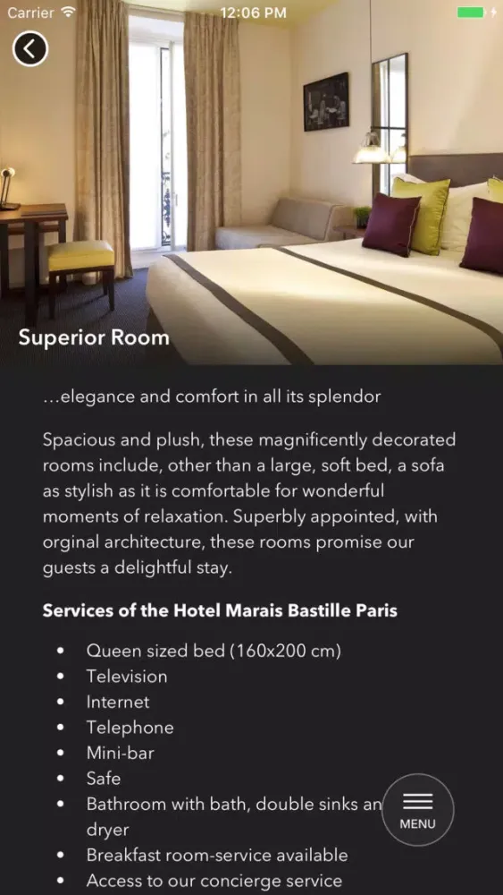 Hotel Marais Bastille Paris Ekran Görüntüleri