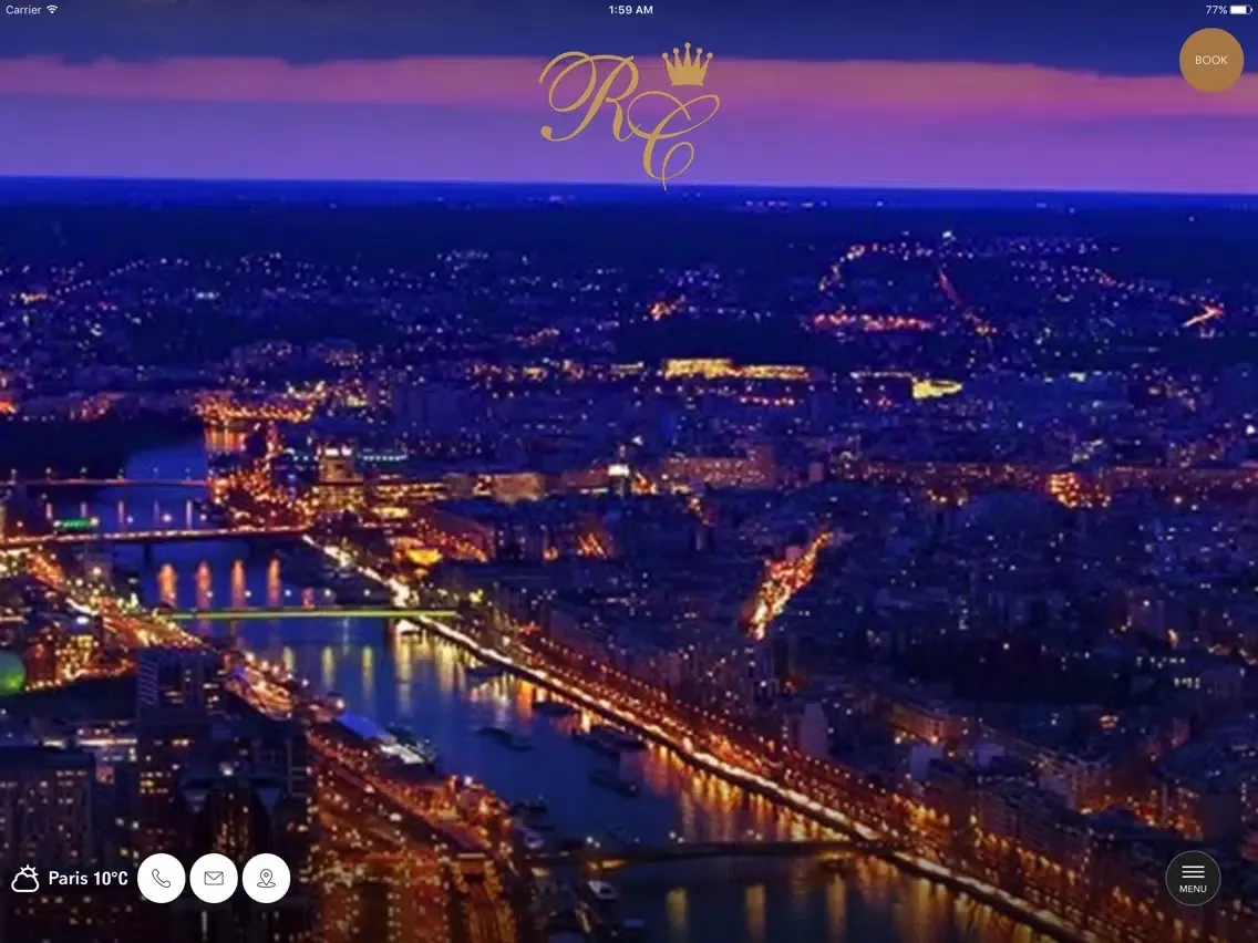 Ảnh chụp màn hình của Hotel Royal Cardinal Paris iPad 