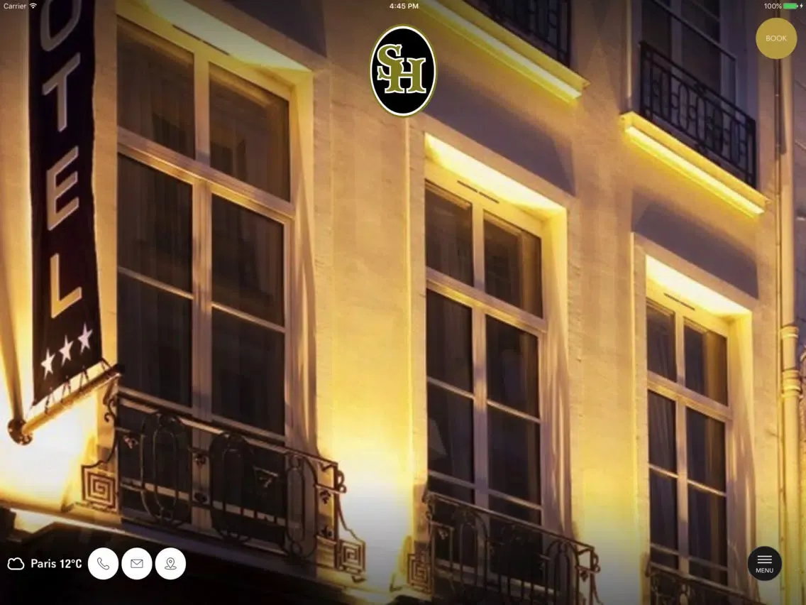 Capturas de tela do Hotel Saint-Honoré Paris iPad 