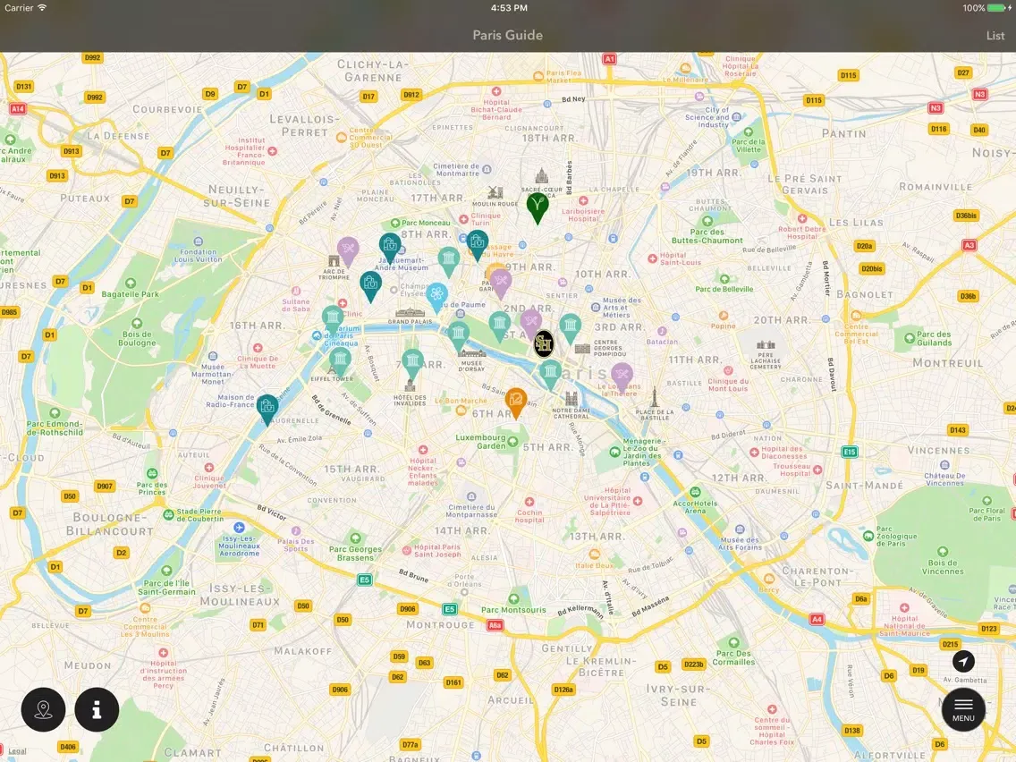 Capturas de tela do Hotel Saint-Honoré Paris iPad 