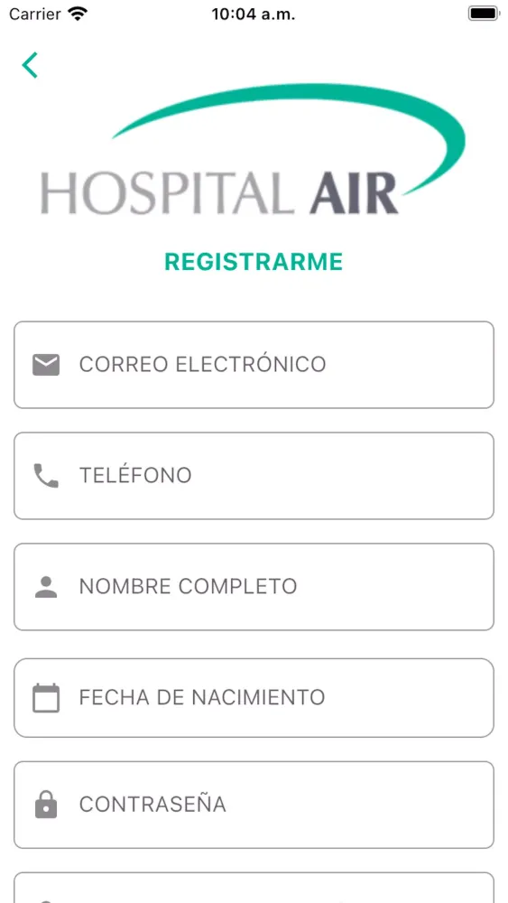 Zrzuty ekranu Urgencias Hospital AIR
