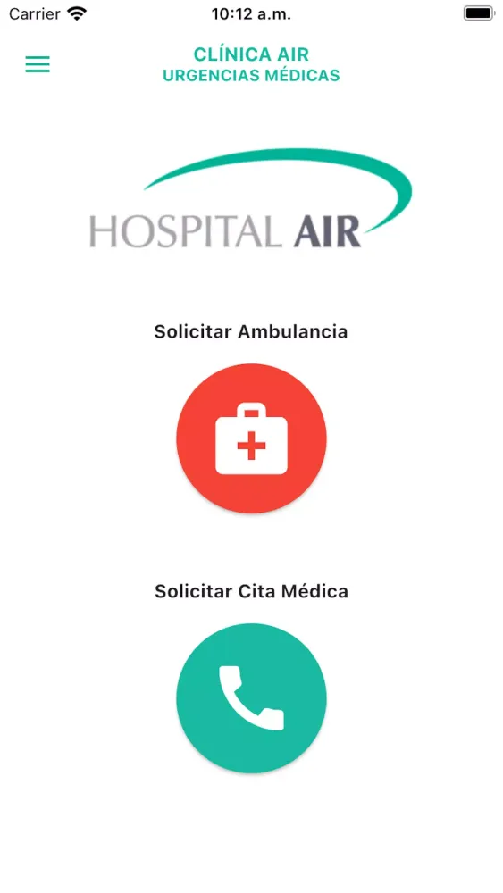Zrzuty ekranu Urgencias Hospital AIR