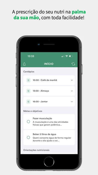 Скриншоты WebDiet para pacientes