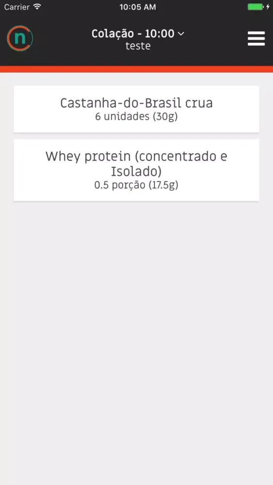 Captures d'écran de NutriCore
