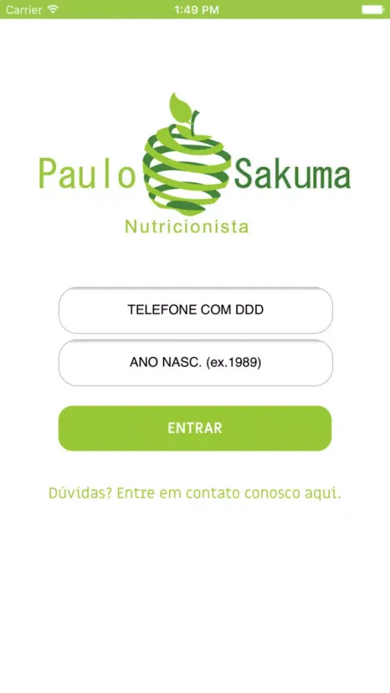 Tangkapan layar Dr. Paulo Sakuma - App para pacientes