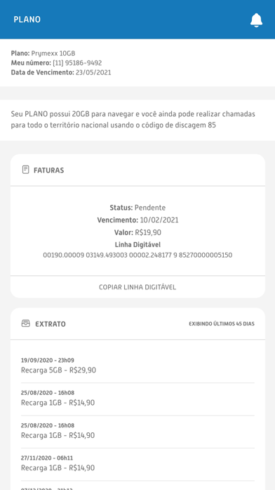 ภาพหน้าจอของ Blueweb Celular
