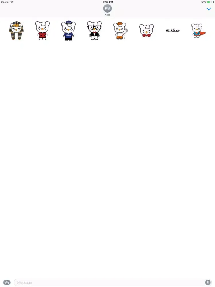 ภาพหน้าจอของ Hi Kikko Stickers iPad 