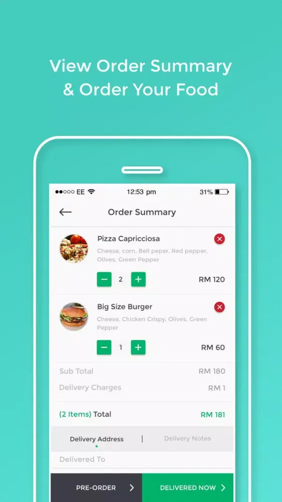 Zrzuty ekranu EzFood - Kuching Food Delivery