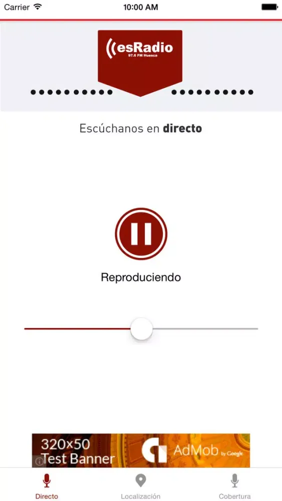 Capturas de tela do esRadio Huesca