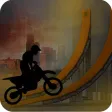 city rooftop stunt-s: bike rider