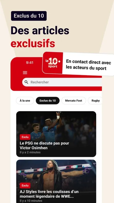 Capturas de pantalla de Le10sport : sports et mercato